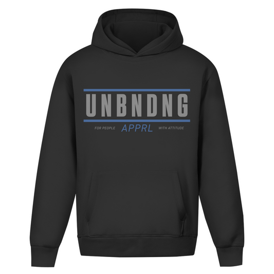 Oversize Hoodie Unisex - For People With Attitude - Grau/blau - Unbending Apparel