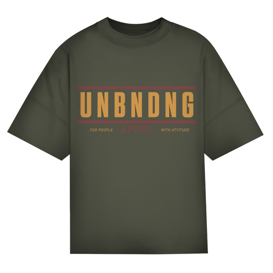 Oversize T-Shirt Unisex - For People With Attitude - Gold/Rot - Unbending Apparel