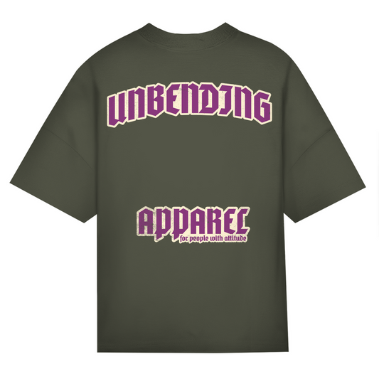 Oversize T-Shirt Unisex -  For People With Attitude Lila/Beige - Unbending Apparel