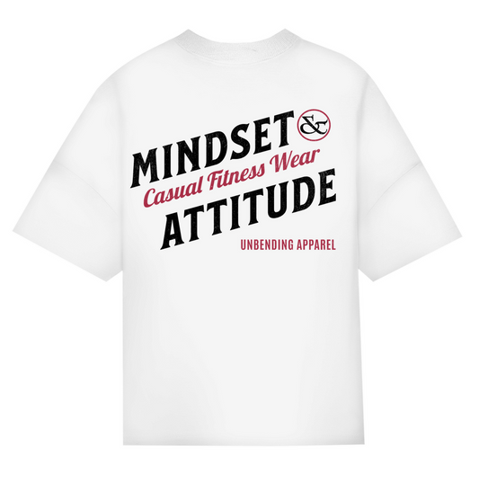 Oversize T-Shirt - Mindset And Attitude - Schwarz/rot - Unbending Apparel
