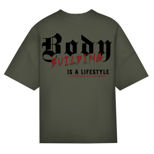 Oversize T-Shirt Unisex - Bodybuilding Is A Lifestyle - Rot - Unbending Apparel