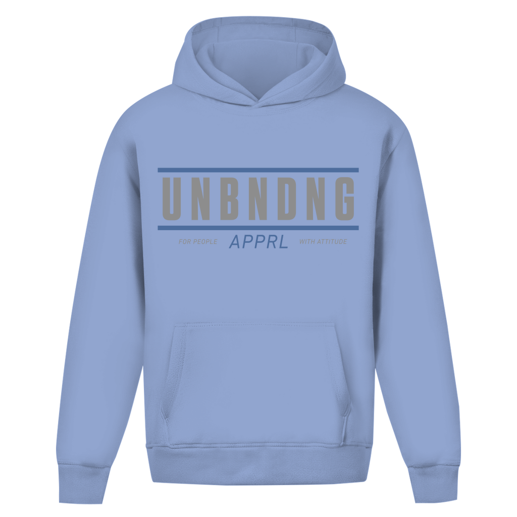 Oversize Hoodie Unisex - For People With Attitude - Grau/blau - Unbending Apparel