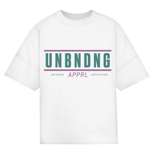 Oversize T-Shirt Unisex - For People With Attitude - Grün/Lila - Unbending Apparel