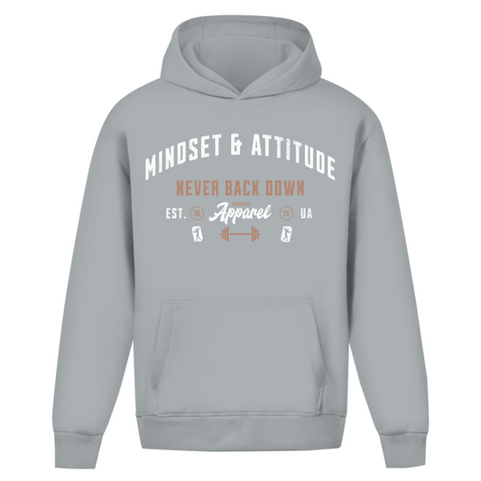 Oversize Hoodie Unisex - Mindset And Attitude - Braun/Weiß - Unbending Apparel