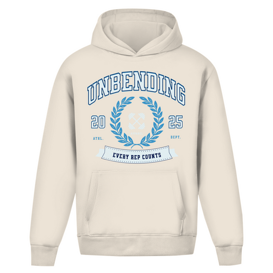 Oversize Hoodie Unisex - Ohne Kordel Every Rep Counts - Blau - Unbending Apparel