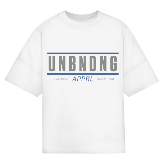 Oversize T-Shirt Unisex - For People With Attitude - Grau/blau - Unbending Apparel