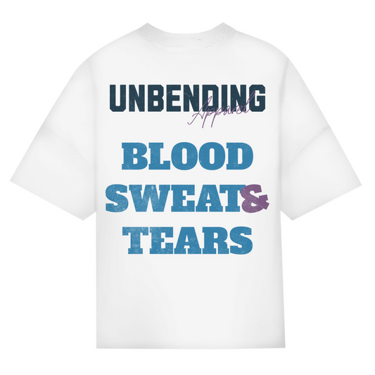 Oversize T-Shirt Unisex - Blood  Sweat And Tears - Blau - Unbending Apparel