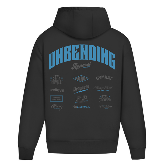 Oversize Hoodie Unisex - Unbending Apparel Collage - Blau - Unbending Apparel