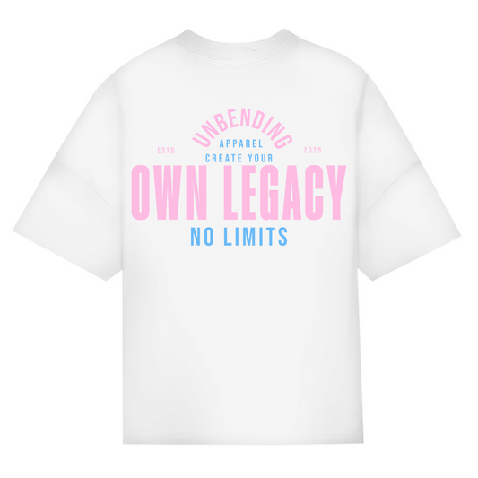 Oversize T-Shirt Girls - Create Your Own Legacy - Pink - Unbending Apparel