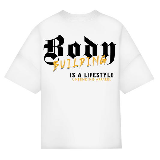 Oversize T-Shirt Unisex - Bodybuilding Is A Lifestyle - Gelb - Unbending Apparel