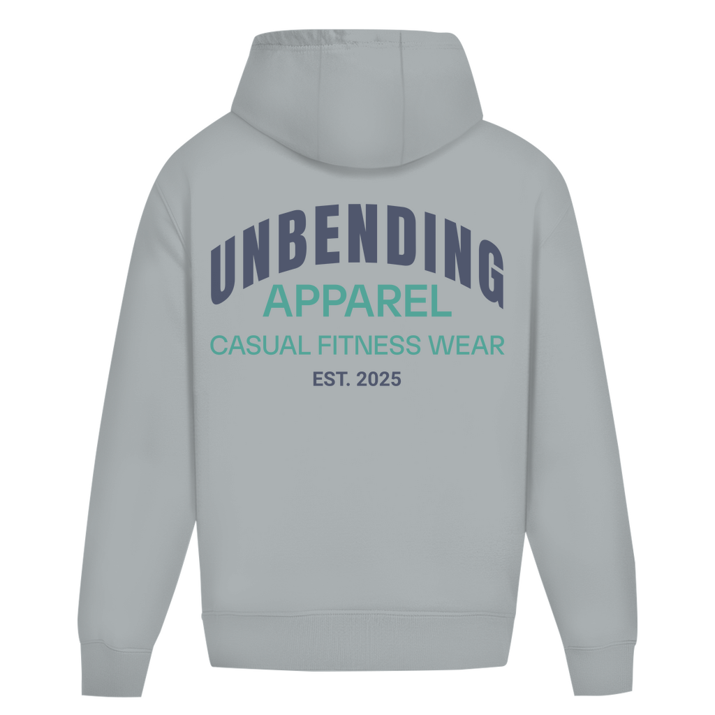 Oversize HoodieUnisex -  Casual Fitness Wear - Grün/Grau - Unbending Apparel