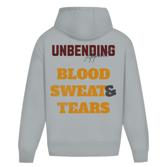 Oversize Hoodie Unisex - Blood Sweat and Tears - Rot/Gelb - Unbending Apparel