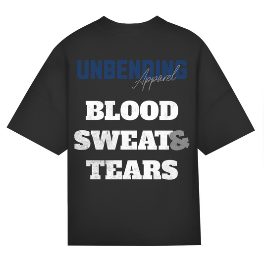 Oversize T-Shirt Unisex - Blood Sweat And Tears - Weiß - Unbending Apparel