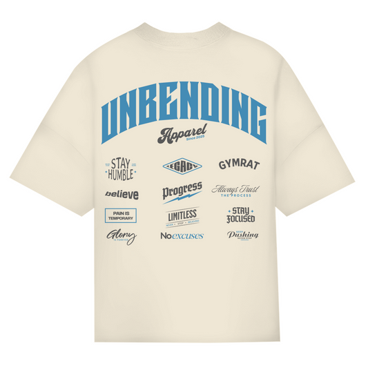 Oversize T-Shirt  Unisex - Unbending Apparel Collage - Blau - Unbending Apparel