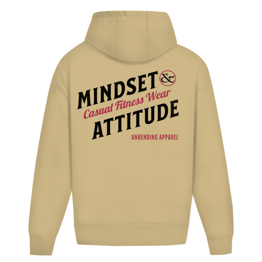 Oversize Hoodie Unisex - Mindset And Attitude - Schwarz/rot - Unbending Apparel
