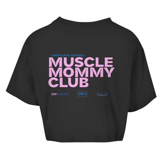 Oversize Crop Top - Muscle Mommy Club - Unbending Apparel