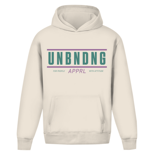 Oversize Hoodie Unisex - For People With Attitude - Grün/Lila - Unbending Apparel