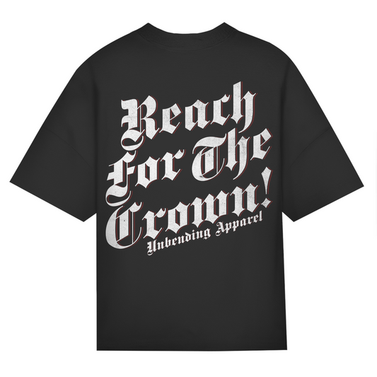 Oversize T-Shirt Unisex - Reach For The Crown - Weiß - Unbending Apparel