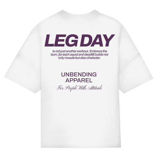 Oversize T-Shirt Unisex - Leg Day - Lila - Unbending Apparel