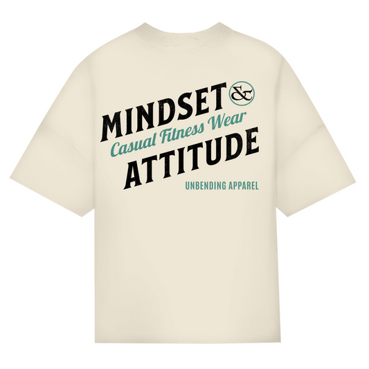 Oversize T-Shirt Unisex - Mindset And Attitude - Schwarz/Grün - Unbending Apparel