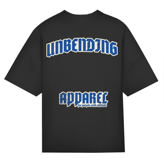 Oversize T-Shirt Unisex - For People With Attitude - Blau/Beige - Unbending Apparel