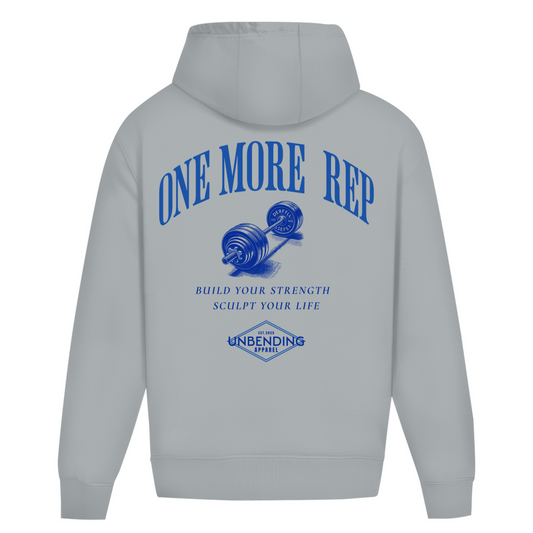 Oversize Hoodie Unisex -  One More Rep - Blau - Unbending Apparel