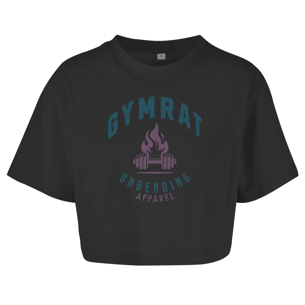 Oversize Crop Top - Gymrat - Grün/Lila - Unbending Apparel