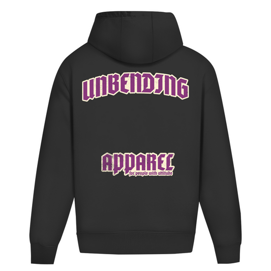 Oversize Hoodie Unisex -  For People With Attitude Lila/Beige - Unbending Apparel