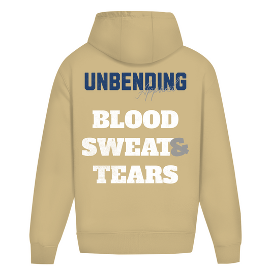 Oversize Hoodie Unisex - Blood Sweat And Tears - Weiß - Unbending Apparel