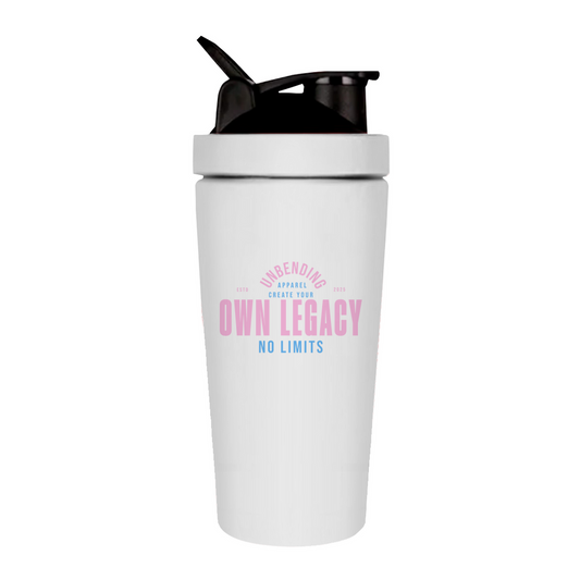 Gym Shaker Edelstahl - Create Your Own Legacy - Pink - Unbending Apparel