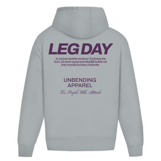 Oversize Hoodie Unisex - Leg Day - Lila - Unbending Apparel