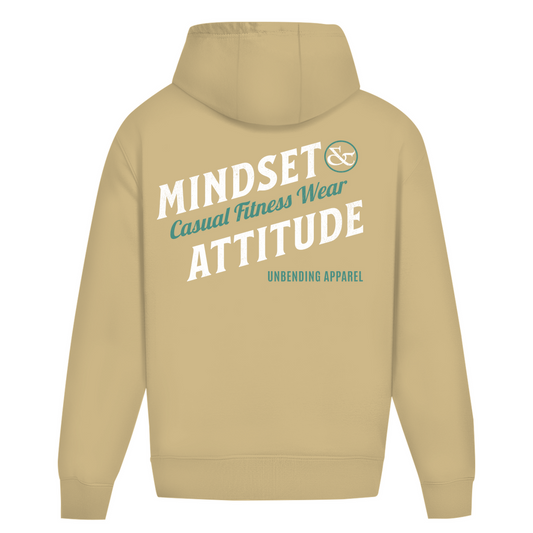 Oversize Hoodie Unisex - Mindset And Attitude - Grün/Weiß