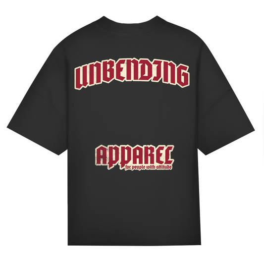 Oversize T-Shirt Unisex -  For People With Attitude - Rot/beige - Unbending Apparel