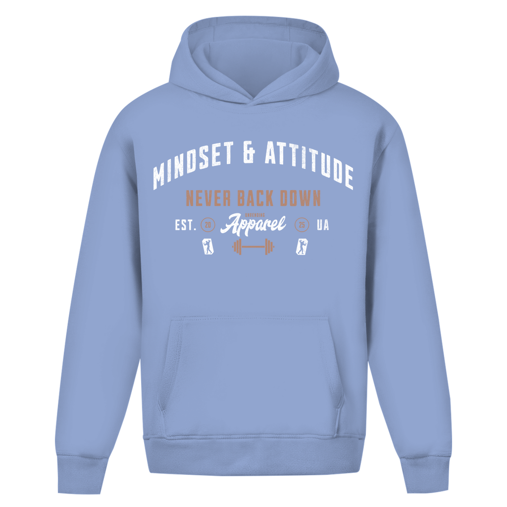 Oversize Hoodie Unisex - Mindset And Attitude - Braun/Weiß - Unbending Apparel