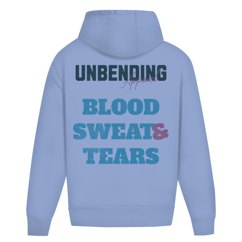 Oversize Hoodie Unisex - Blood  Sweat And Tears - Blau - Unbending Apparel