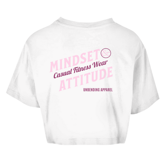 Oversize Crop Top - Mindset And Attitude - Pink/Lila - Unbending Apparel