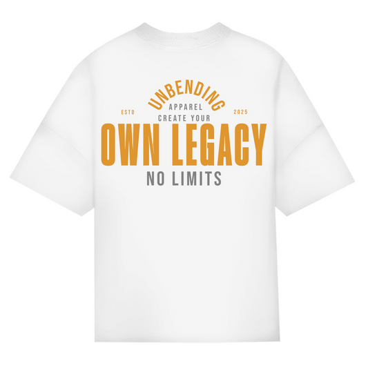 Oversize T-Shirt Unisex - Create Your Own Legacy - Orange/Grau Unbending Apparel