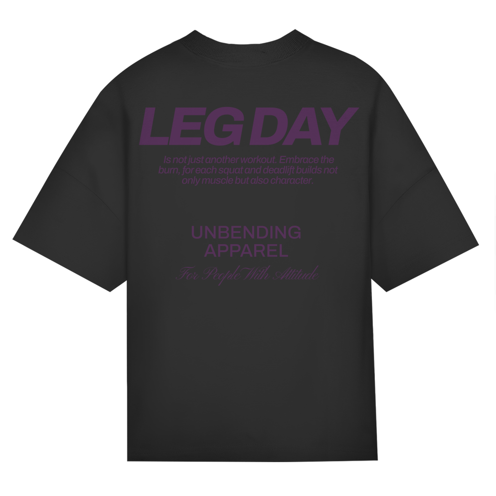 Oversize T-Shirt Unisex - Leg Day - Lila - Unbending Apparel