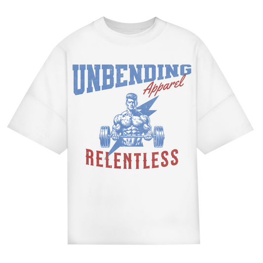 Oversize T-Shirt Unisex -  Relentless - Blau/Rot - Unbending Apparel