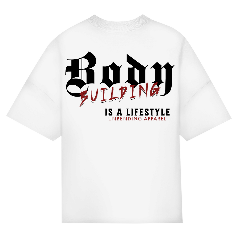 Oversize T-Shirt Unisex - Bodybuilding Is A Lifestyle - Rot - Unbending Apparel