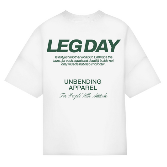 Oversize T-Shirt Unisex -  Leg Day  - Grün - Unbending Apparel